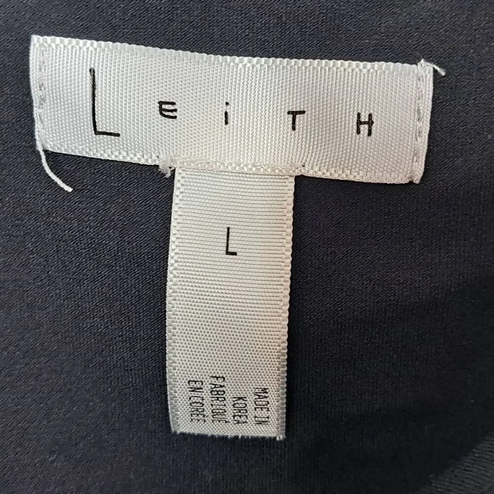 Leith Nordstrom Women's Cowl Neck Spaghetti Strap Crop Top in Black size Large
